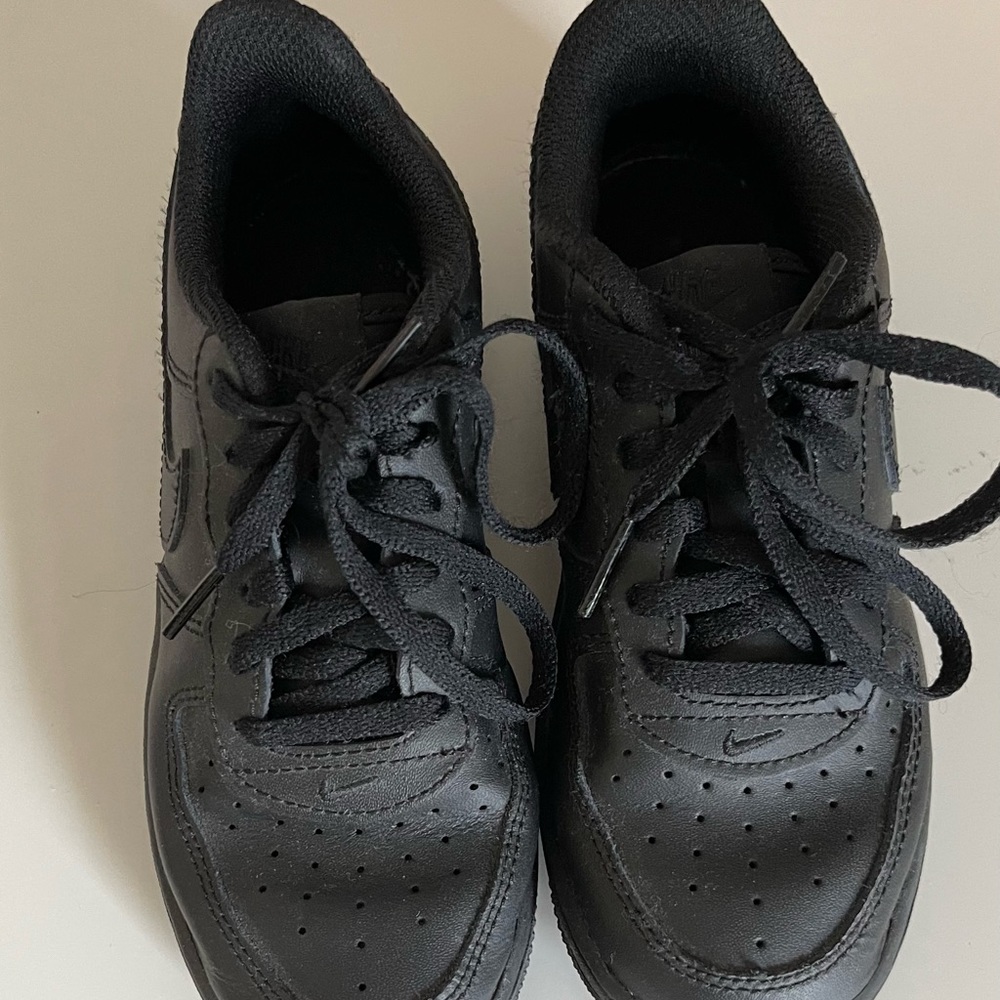 Nike Air Force 1s kids size 13c solid black
